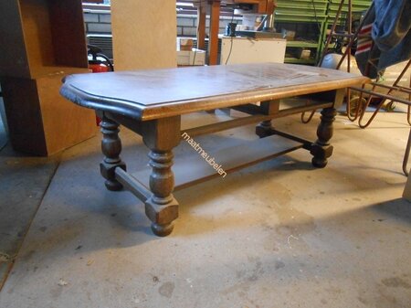 Massief eiken houten sokkel / zuil / pilaar