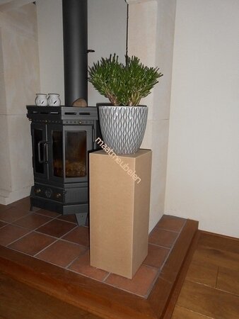 400 x 400 mm onbehandelde blanke MDF zuil, sokkel, schilderklaar