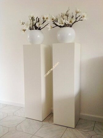 400 x 400 mm onbehandelde blanke MDF zuil, sokkel, schilderklaar