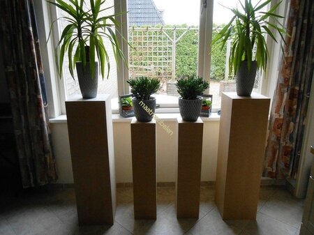Schilderklare Decoratieve zuil / sokkel / pilaar / plantenzuil van MDF elke afmeting leverbaar