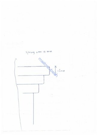 300 x300 mm onbehandelde "trap" blanke MDF zuil, sokkel, schilderklaar