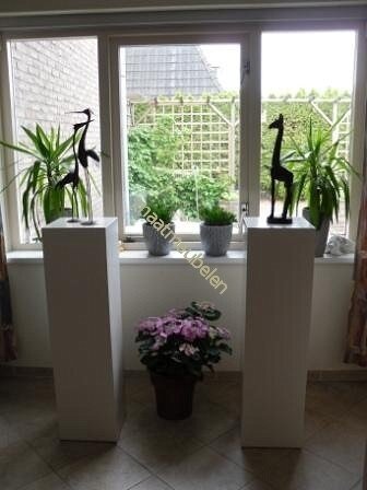 100 x100 mm onbehandelde blanke MDF zuil, sokkel, schilderklaar